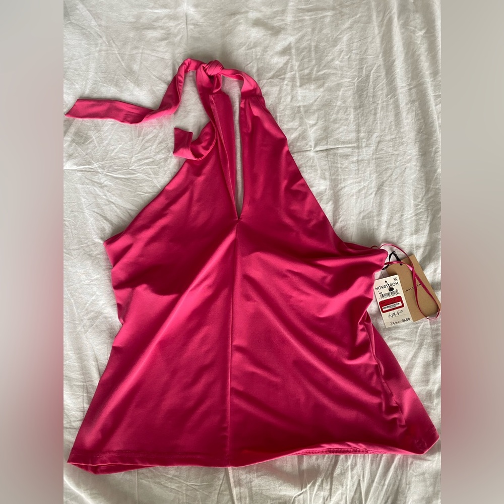 Halogen Magenta Pink Halter top - NWT